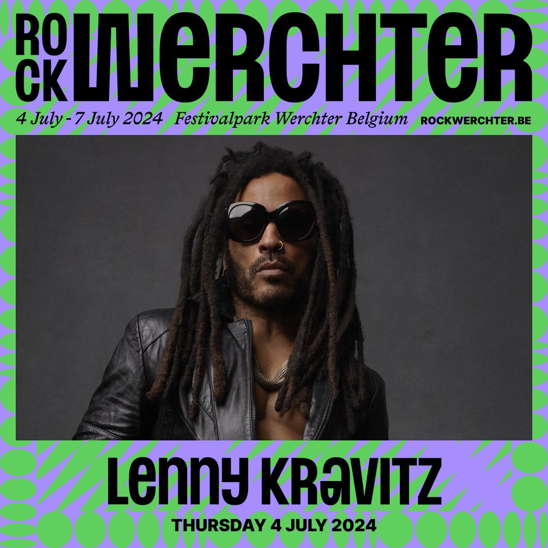On Thu 4 July, we’ll Let Lenny Rule!🎸Absolute rock legend @LennyKravitz will be headlining the opening night of #RW24. 🎫 Tickets go on sale Fri 1 Dec at 10AM via rockwerchter.be 🎪 Previously announced: Foo Fighters, Dua Lipa, Måneskin, Sum 41 & more. Stay tuned✌️