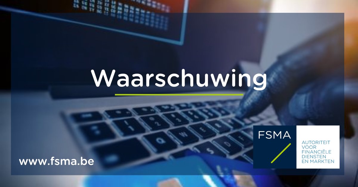#Warning ⚠️ | Let op voor deze nieuwe frauduleuze tradingplatformen RT AUB

De voorbije weken ontving de FSMA klachten van #consumenten over nieuwe frauduleuze #online #tradingplatformen die actief zijn op de Belgische markt.

➡️ bit.ly/49WiSIs

#fraude #oplichters