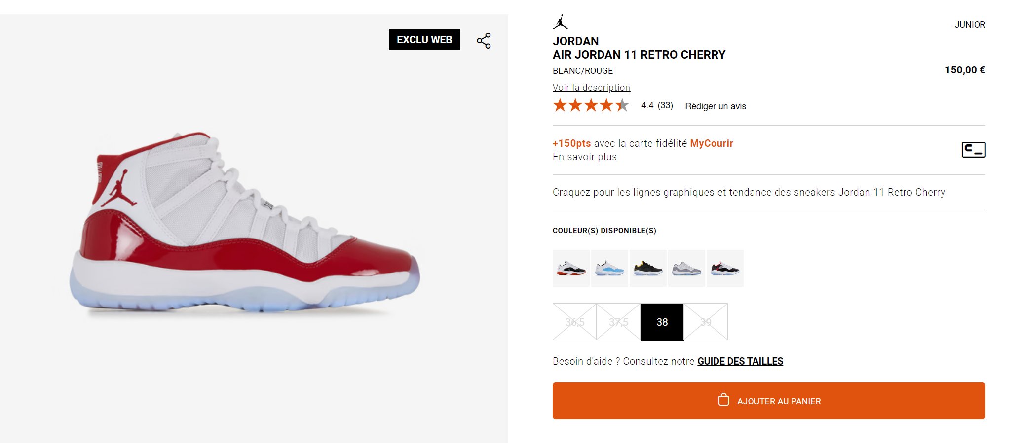 Courir jordan clearance 11