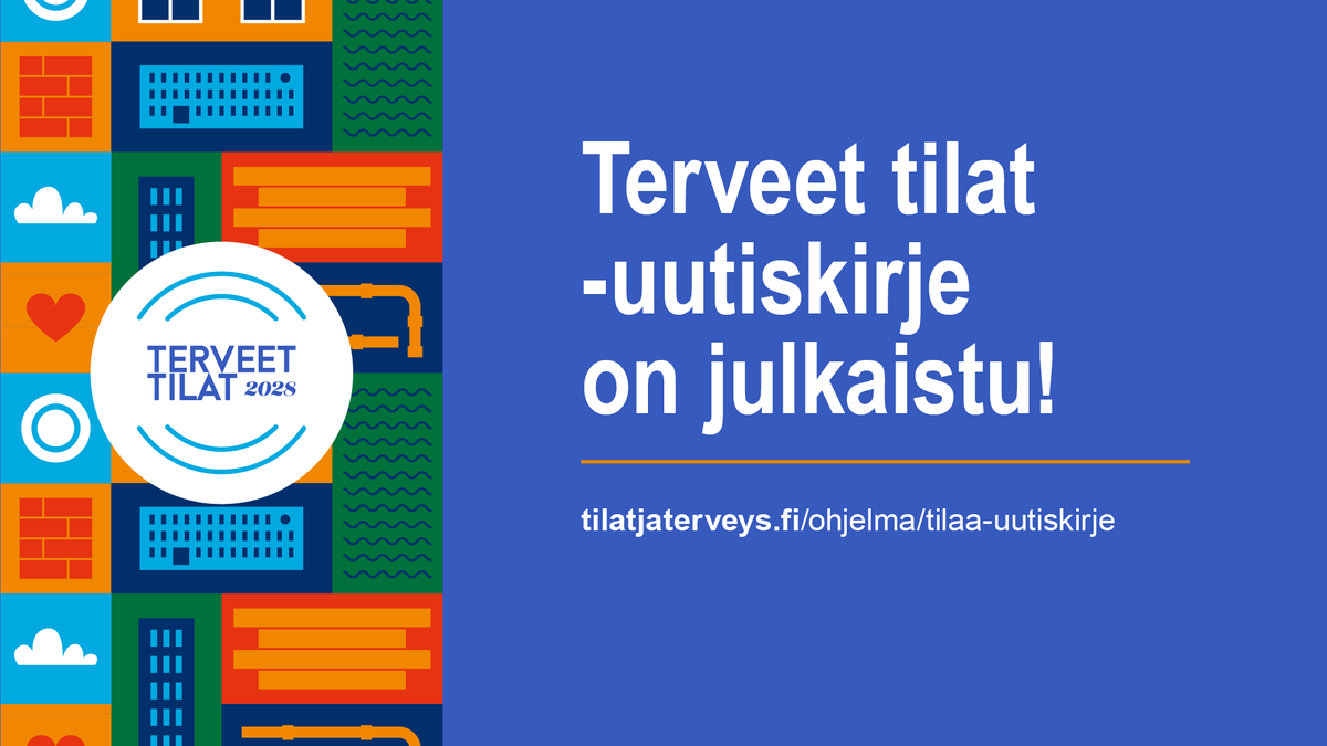 Marraskuun lukupaketti julkaistu! #TerveetTilat2028-uutiskirjeessä mm.:
🛠️ Oppaat sisäilmasto-ongelmien ratkaisemiseksi
🛠️ Radonmittaukset ja -korjaukset julkisissa rakennuksissa -webinaari
🛠️ Hyvän ilman koulu -verkkosivusto
Tutustu uutiskirjeeseen ➡️ viesti.vnk.fi/g/l/358364/768…