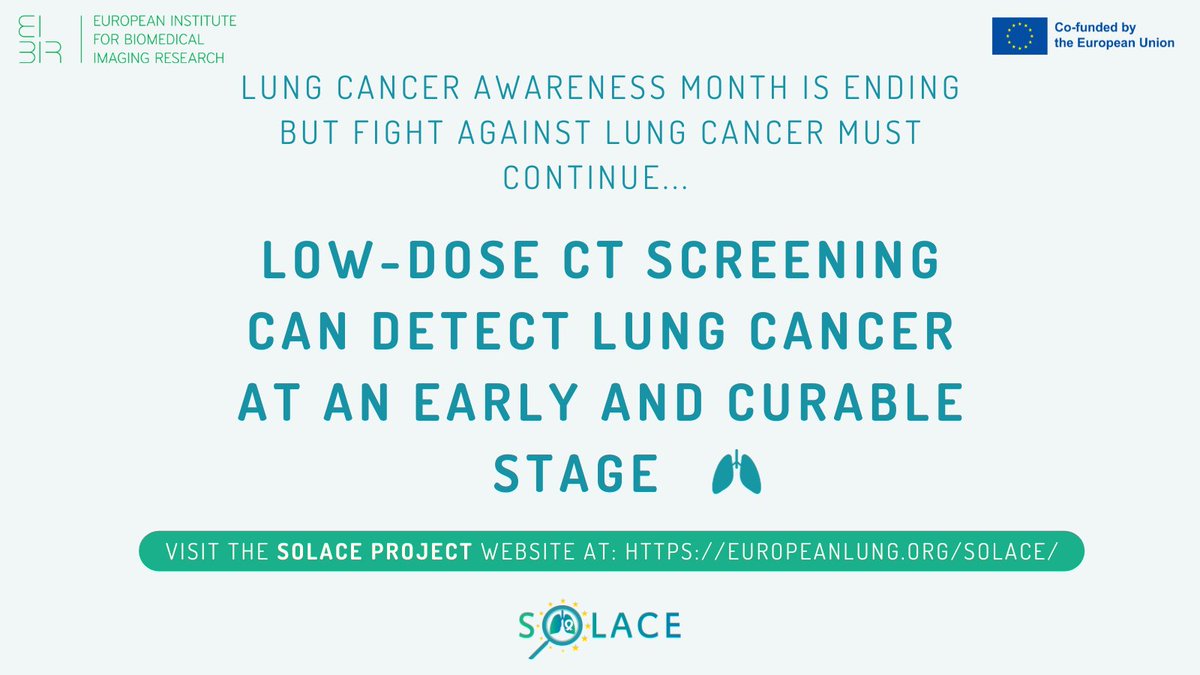 🫁As Lung Cancer Awareness Month comes to an end, explore additional information about the #SOLACE project. Your interest and support matter in advancing our understanding and efforts!
👉europeanlung.org/solace/
#LCAM #LungHealth #LungCancerAwareness #SOLACELUNG #HealthUnion