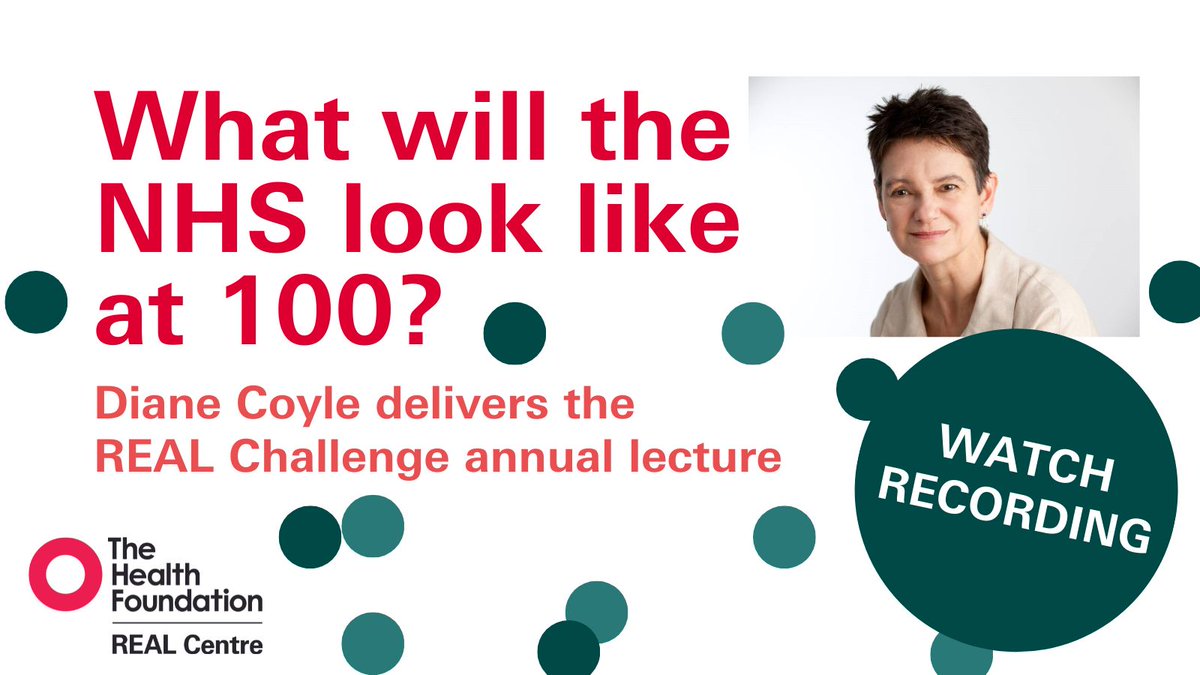 HealthFdn's tweet photo. Did you miss the annual #REALChallenge lecture, delivered this year by @DianeCoyle1859?
You can catch up by watching the recording and accessing the lecture slides on our website 👇
https://t.co/e6Xnftg0ZR https://t.co/fU7va2v56i