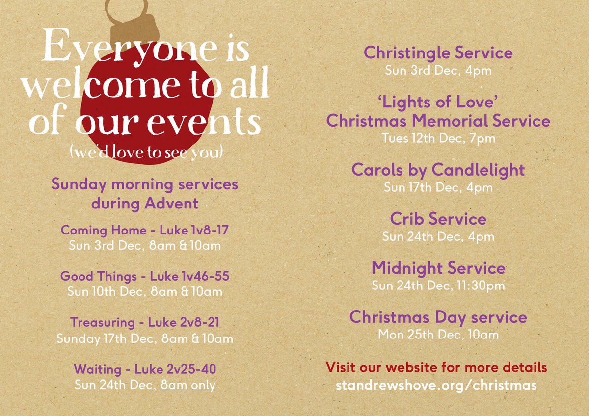 Come and start Advent at our All Age Christingle service THIS SUNDAY (3rd Dec) at 4pm.

Everyone's welcome, lot's of fun, and Christingles will be provided!

#hove
