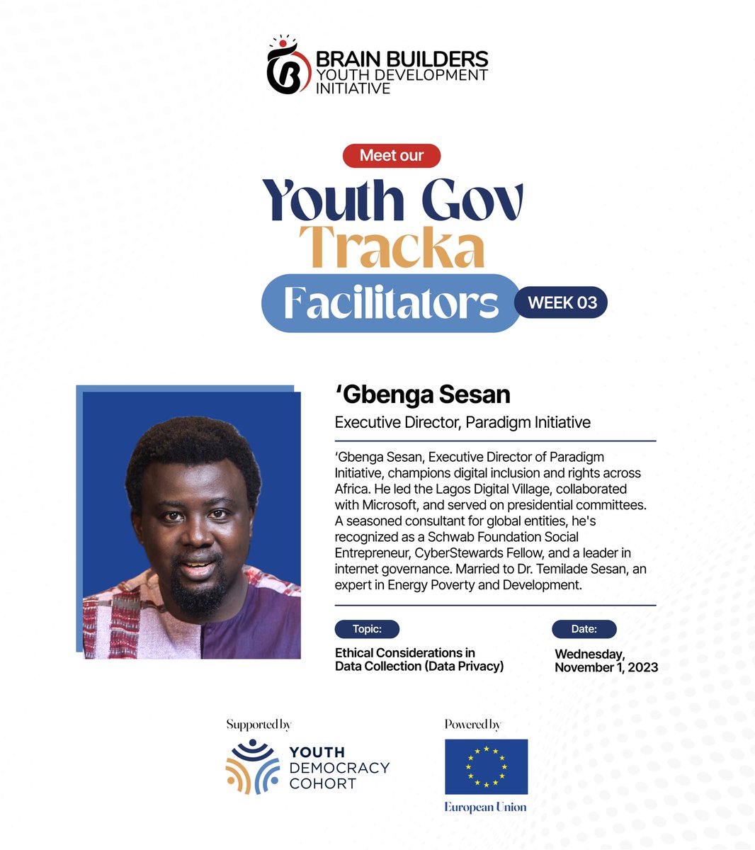 BrainBuilders01's tweet photo. while @akorive001 talked about media relations for good governance and sustainable development. @sofie_bichi spoke about stakeholder management. @Sarah_Egbo shared insight on public speaking and storytelling techniques.
@YouthCohort
#YDC
#YouthGovTracka
#DemocracyWithBBYDI https://t.co/vWbyVyPRYq