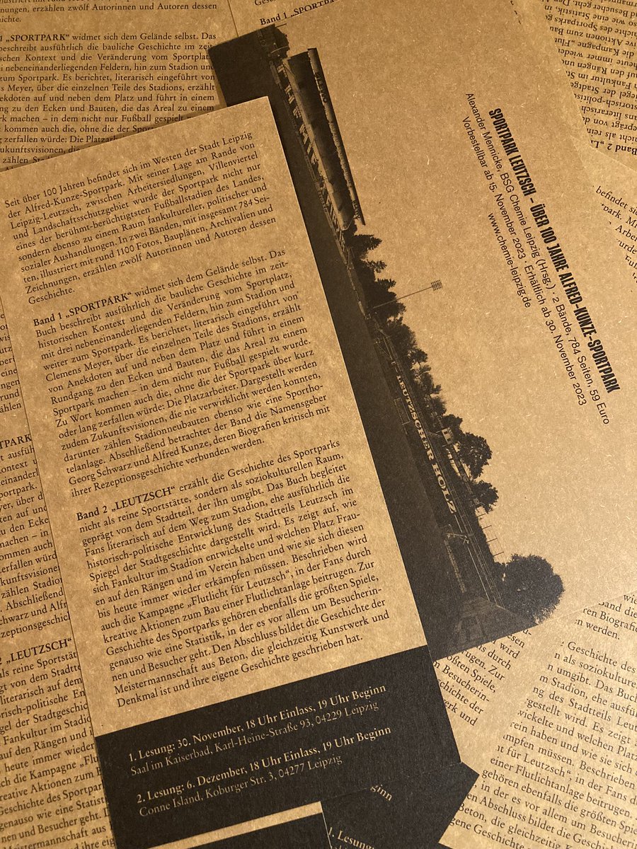 AMereminski's tweet photo. Ab heute erhältlich: Meine Bücher über den Alfred-Kunze-Sportpark. 784 Seiten über Baugeschichte, Zeitgeschichte, Politik, Fankultur, Soziokultur, Herstory, Fußball, Kunst. Jetzt Bestellen: https://t.co/bSAKj0D6RF Oder heute zur Lesung im Westwerk/Kaiserbad gleich mitnehmen! https://t.co/Kd4GdFnzSX