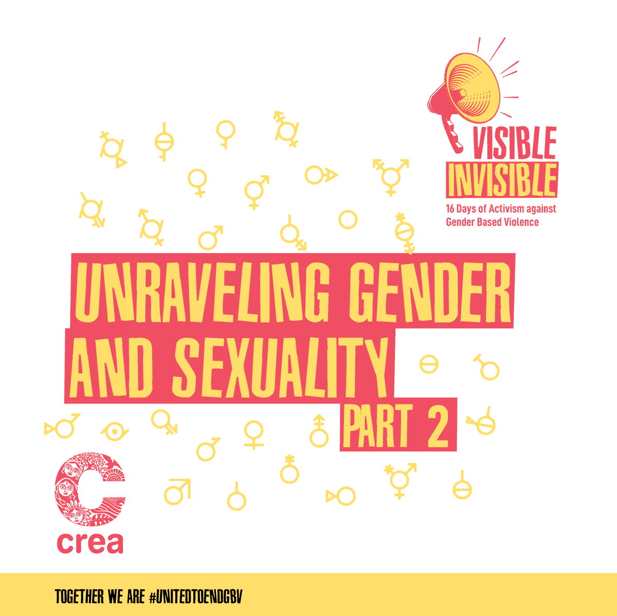ThinkCREA's tweet photo. Engage in our #VisibleInvisible campaign. Let's continue our dialogue exploring the nuances of gender and sexuality, delving into the repercussions of societal labels.
#ThinkCREA #16DaysOfActivism #UnitedtoEndGBV https://t.co/wbcwCEckJx