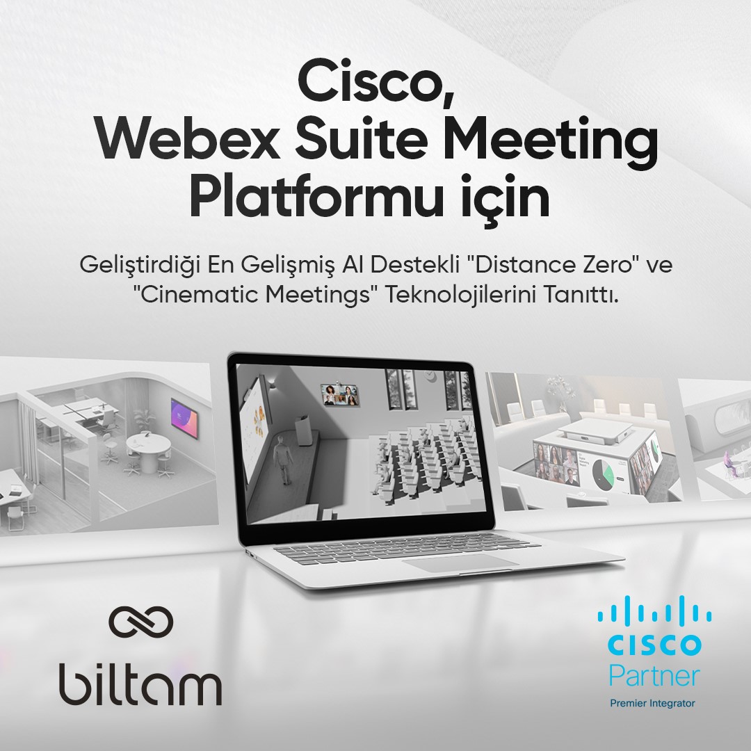 Cisco, Ekim ayında düzenlenen WebexOne etkinliğinde, Webex Suite platformunda Hibrit Çalışma konseptinin daha verimli hale gelmesini sağlayan 'Distance Zero' adlı AI destekli teknolojiyi tanıttı.

Webex Meeting'in 'Distance Zero' konsepti, toplantı odasındaki herkesin nerede