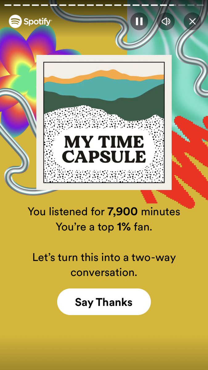 Appropriately, I paused <a href="/MyTCpod/">My Time Capsule</a> to watch my Spotify Wrapped. Just the best podcast out there IMO. Thanks for walking to work with me <a href="/fentonstevens/">Mike Fenton Stevens💙</a> 🧳
