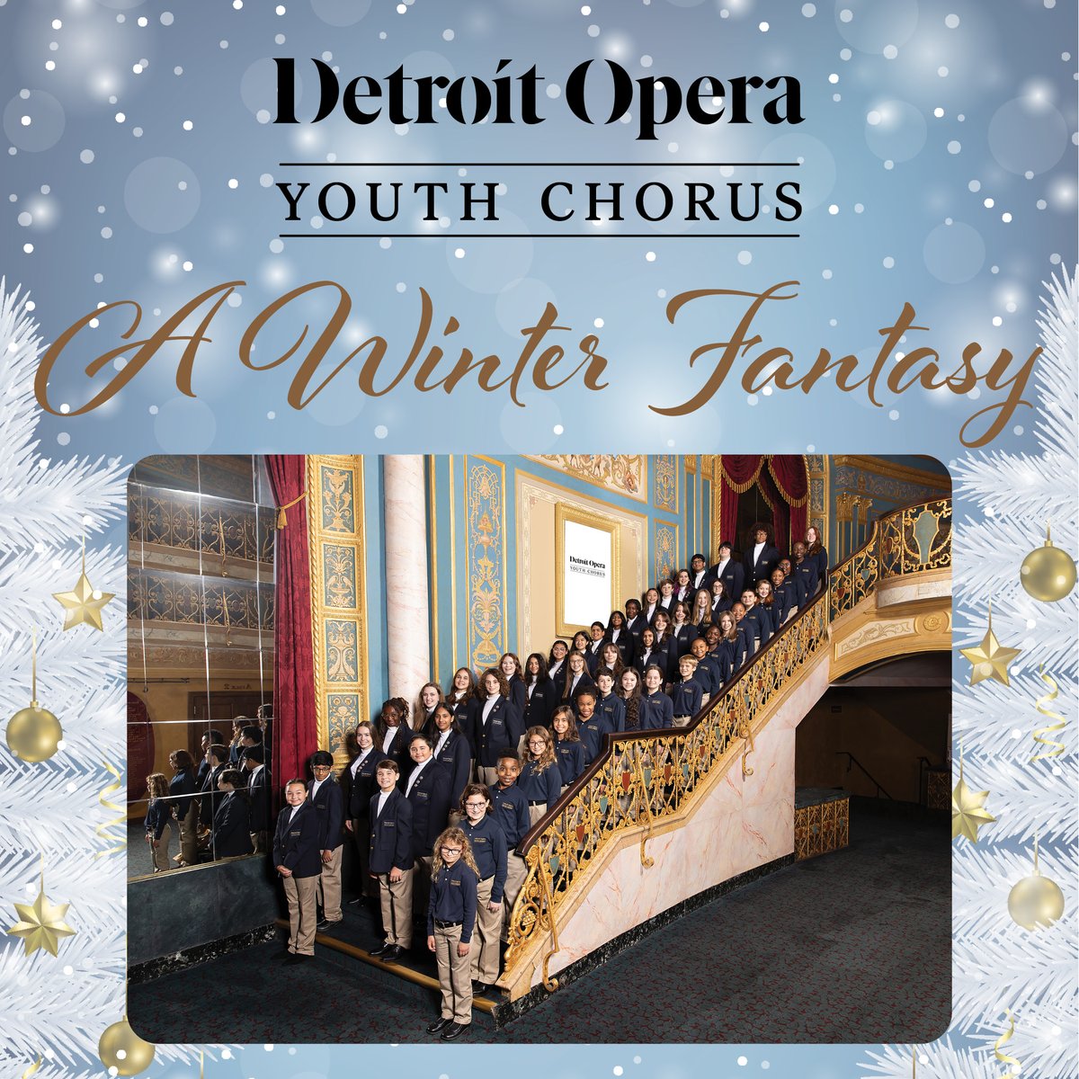 This Sunday, enjoy holiday music by our very own Detroit Opera Youth Chorus! The concert is 2pm at First Presbyterian Church of Royal Oak. Tickets are available at bit.ly/DOYCWinter or at the door.