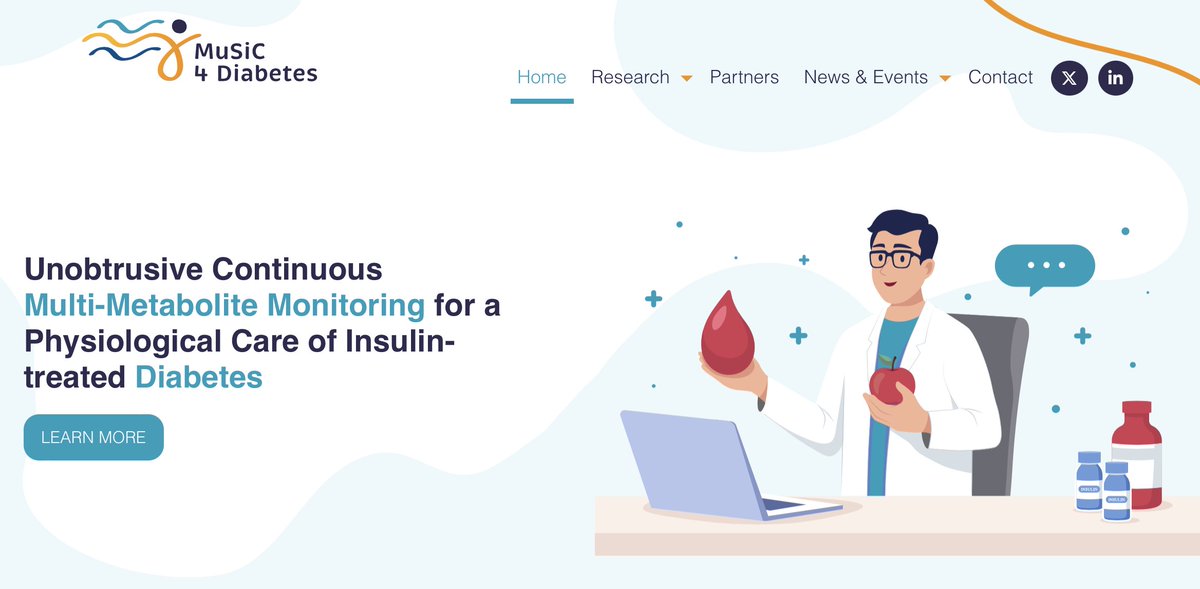 The Music4Diabetes Consortium launched a new project to improve Type 1 Diabetes treatment.
We are proud to be one of the seven consortium members, benefitting from a €3.8m European Innovation Council grant.
The new website is live: lnkd.in/eSqrF6FJ