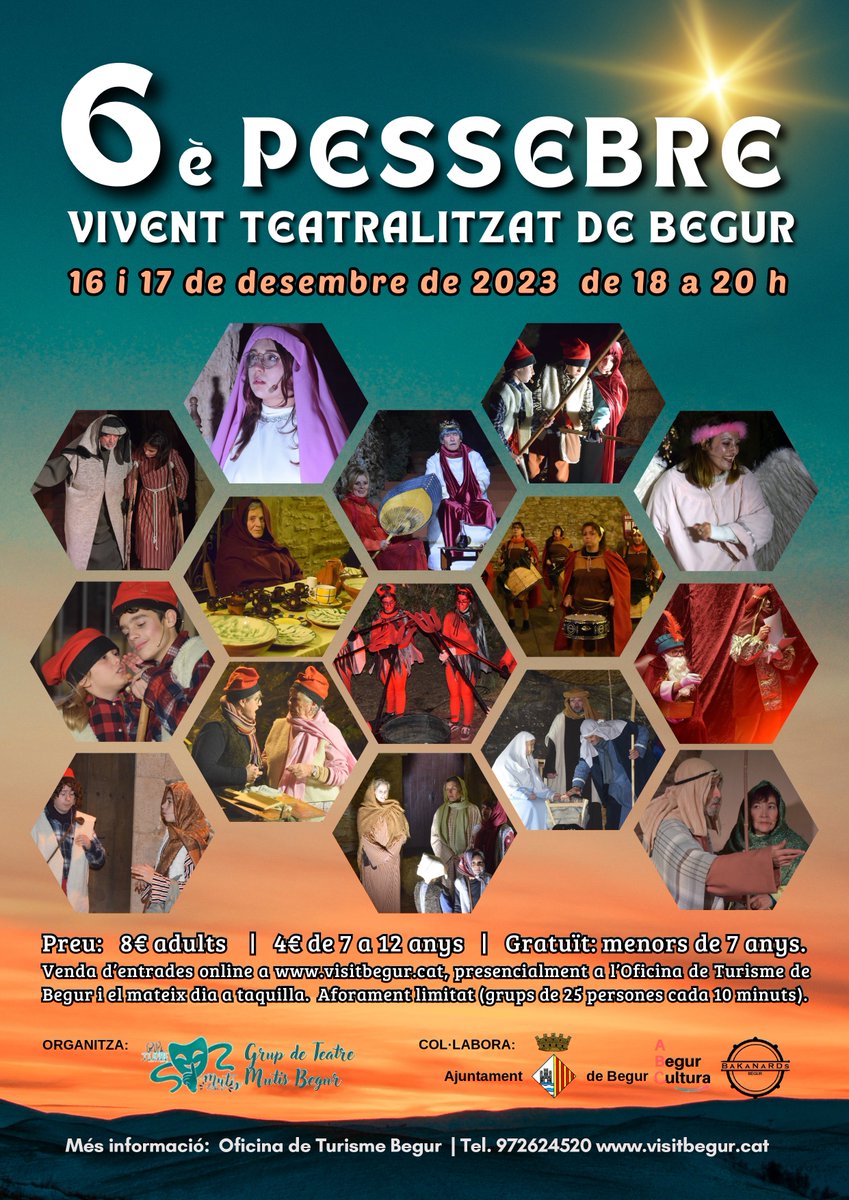 😉 Avui tens la darrera oportunitat per veure la 6a edició del Pessebre Vivent Teatralitzat de #Begur del Grup de <a href="/Teatremutis/">Teatre mutis</a> !

Les 🎟 🎟 les pots comprar anticipadament a: visitbegur.cat

❗També es podran comprar a taquilla!

#NadalBegur #ABegurCultura