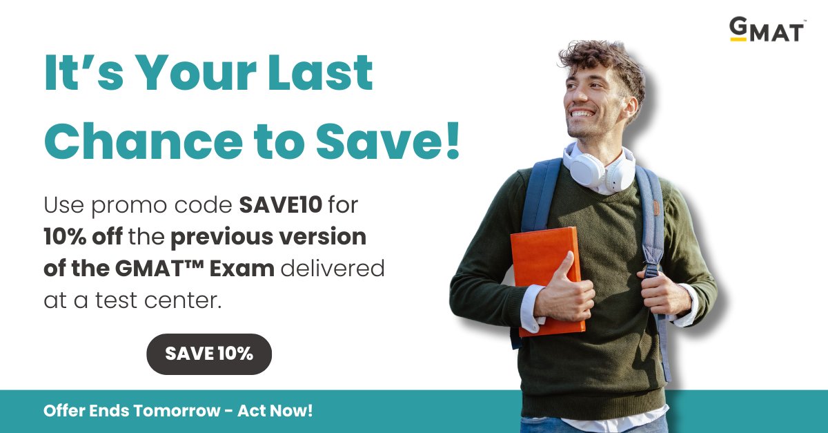 OfficialGMAT on X: Offer extended! Your chance to save 10% on the