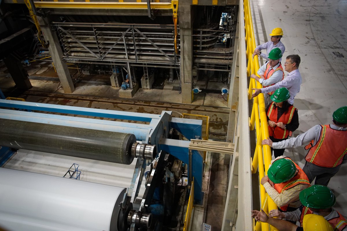 TimHoustonNS's tweet photo. The team at Port Hawkesbury Paper have a high-tech operation with hundreds of skilled workers getting the job done both at the mill and across the forest sector. It was my pleasure to stop by and chat with workers about how they're building up Nova Scotia. https://t.co/P5rXy7gx8U