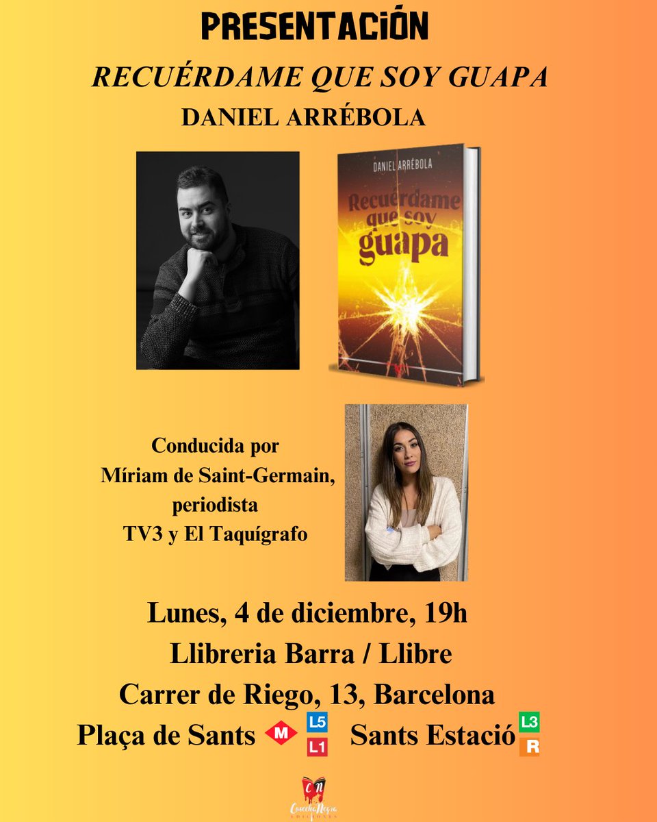 L'hospitalenc <a href="/dani3arrebola/">Dani Arrébola</a> estarà dilluns vinent presentant la seva primera novel·la "Recuérdame que soy guapa", a la Llibreria Barra / Libre de Barcelona 📙

#AutorsLH