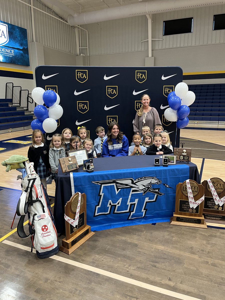 ⁦<a href="/caroline_pardue/">caroline pardue</a>⁩ your hard work and dedication have propelled you to this next level experience God has provided to you. But your coaches, YoungLife leaders and your kindergarteners show the person inside! We love you! ⁦<a href="/PCA_Athletics/">PCA Athletics</a>⁩ ⁦<a href="/MT_WGolf/">Middle Tennessee Women's Golf</a>⁩