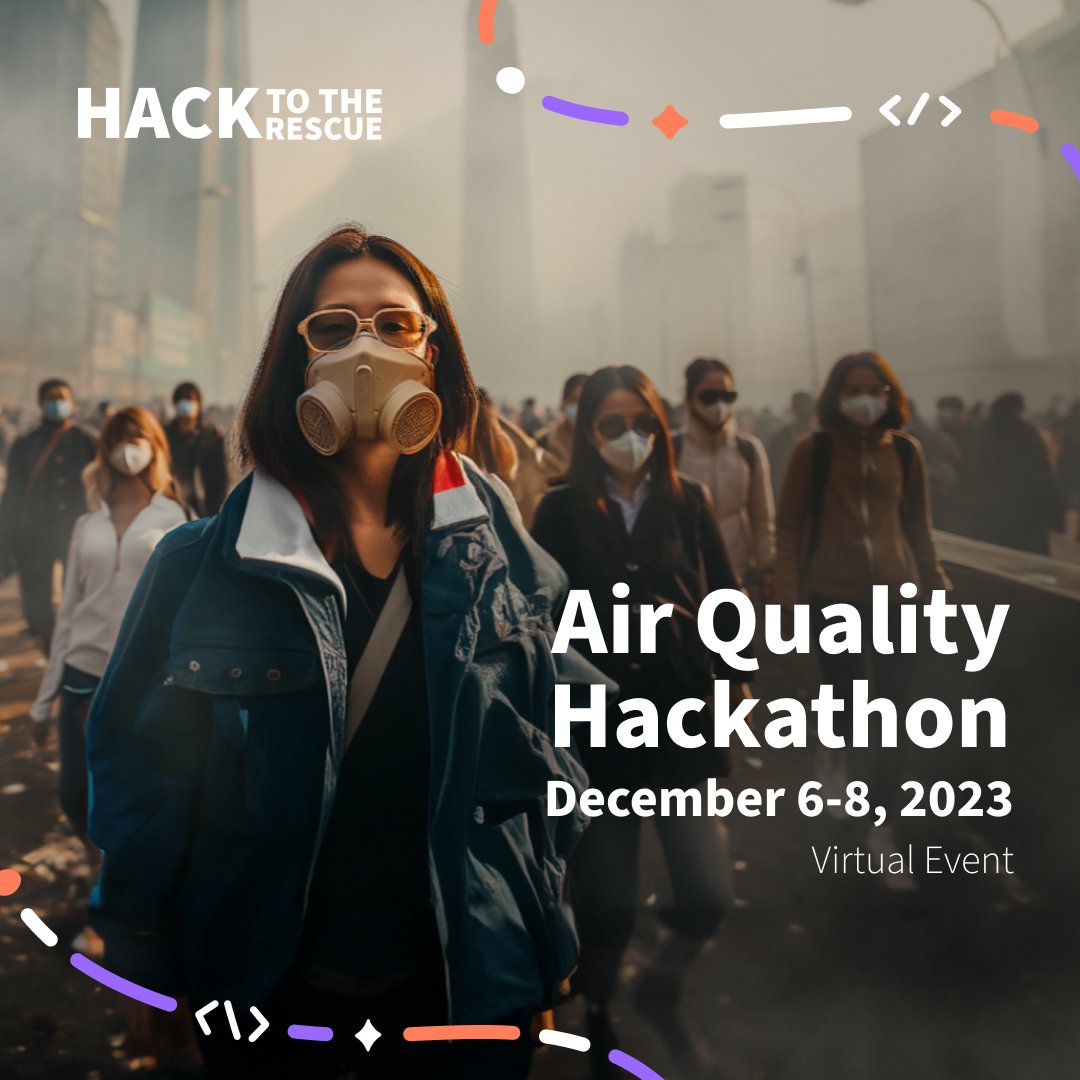 🌍 Excited to partner with @TechToTheRescue: Air Quality Hackathon! Join us to solve air quality challenges with top tech firms like @Amazon, @Netguru & more. 🚀 Online event: Dec 6-8. Last day to register! ⏰ hacktotherescue.org #hacktotherescue #techforgood