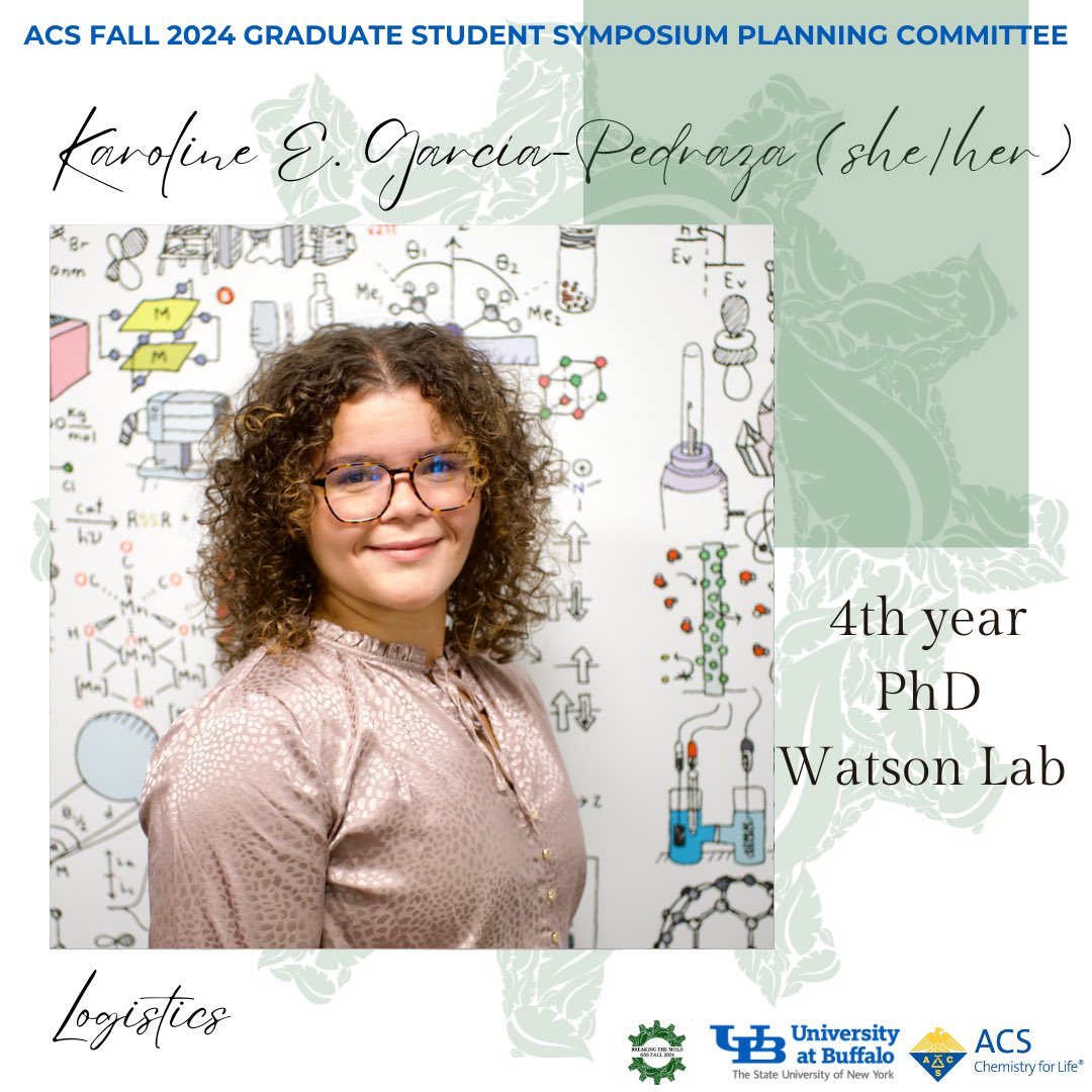 Graduate Student Symposium ACS Fall 2024 (@gsspc2024) on Twitter photo 🔬 Meet <a href="/KarolineEunice/">Karoline García</a> | 🌆 Fourth-year Ph.D. Candidate in Chemistry in <a href="/Watsonlab_UB/">UB Watson Lab</a> 🌴 From Juncos, Puerto Rico 🎓 B.S. in Chemistry, University of Puerto Rico at Cayey, 2020🔍 Researching nickel(II) doped CdS QDs interfaced with lead vanadium oxide
nanowires💡 🔬 Meet <a href="/KarolineEunice/">Karoline García</a> | 🌆 Fourth-year Ph.D. Candidate in Chemistry in <a href="/Watsonlab_UB/">UB Watson Lab</a> 🌴 From Juncos, Puerto Rico 🎓 B.S. in Chemistry, University of Puerto Rico at Cayey, 2020🔍 Researching nickel(II) doped CdS QDs interfaced with lead vanadium oxide
nanowires💡