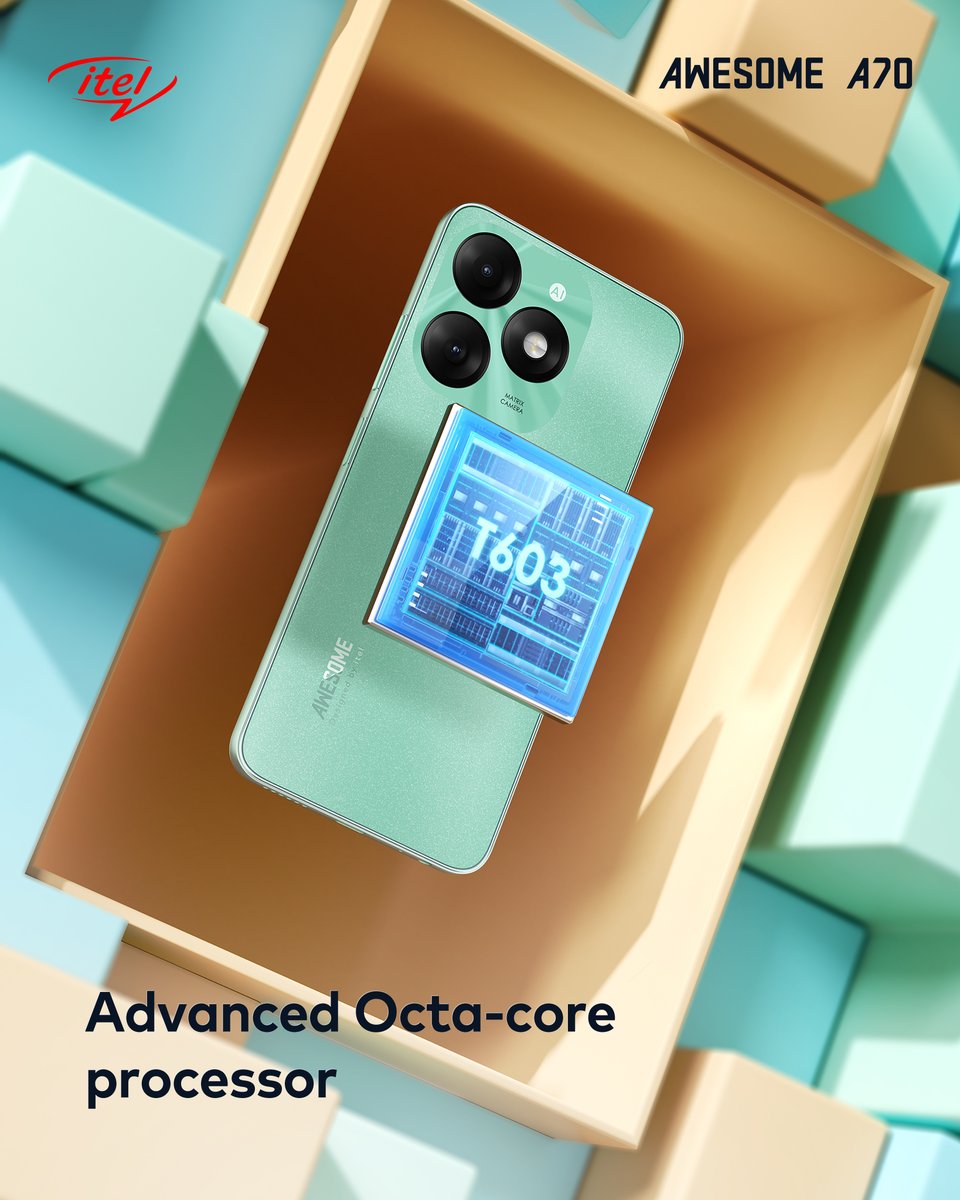 itelghana's tweet image. Experience a smoother life with A70's advanced octa-core processor that can effortlessly handles multitasking for a seamless experience.📷
Say goodbye to crashes and freezes, and enjoy a sleek device that keeps up with every action! 📷 📷
#itelA70
#AlwaysAwesome