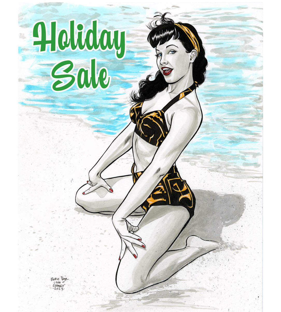 Save 25% off storewide now thru 12/22 🎁 
Original art • Signed books • art prints 
dancooneyart.com 👉🏼🎁 #sale #art #gifts #onlinesale #holidaysale #xmas #comics #pinup