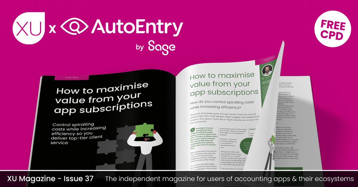 xumagazine's tweet image. Have you seen our cover stars for issue 37?! It's @AutoEntry with their article "How to Maximize Value from Your App Subscriptions."?📱💡

Transform the way you approach app subscriptions! 🚀

Read it here 👉 xu-hub.com/news/how-to-ma…

#XUMagazineIssue37 #AutoEntry #AccountingApps