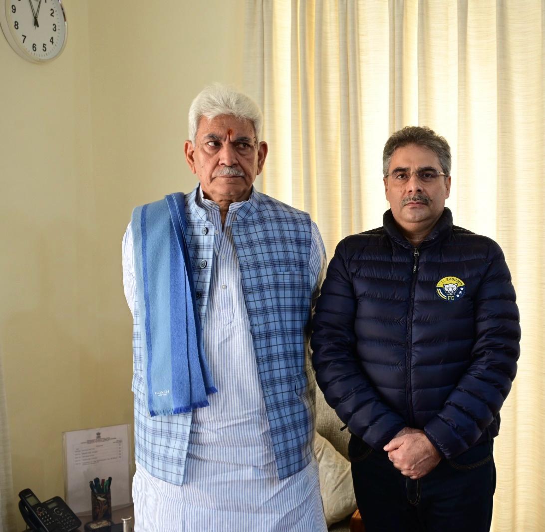 I called on Hon’ble Lieutenant Governor of Jammu and Kashmir, Shri Manoj Sinha Ji yesterday and updated him on the latest developments at #RKFC and the current standing in the I-League football tournament. The Lieutenant Governor shared his vision of involving the youth and…