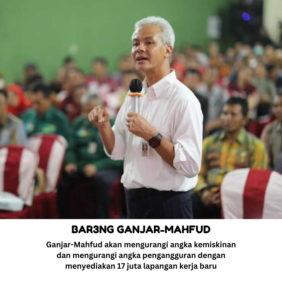 Apresiasi tinggi untuk Ganjar-Mahfud yang memberikan janji nyata dengan menciptakan 17 juta lapangan kerja Ini adalah langkah progresif yang patut didukung bersama @SaveOurPersija 
GPMMD 4Ende