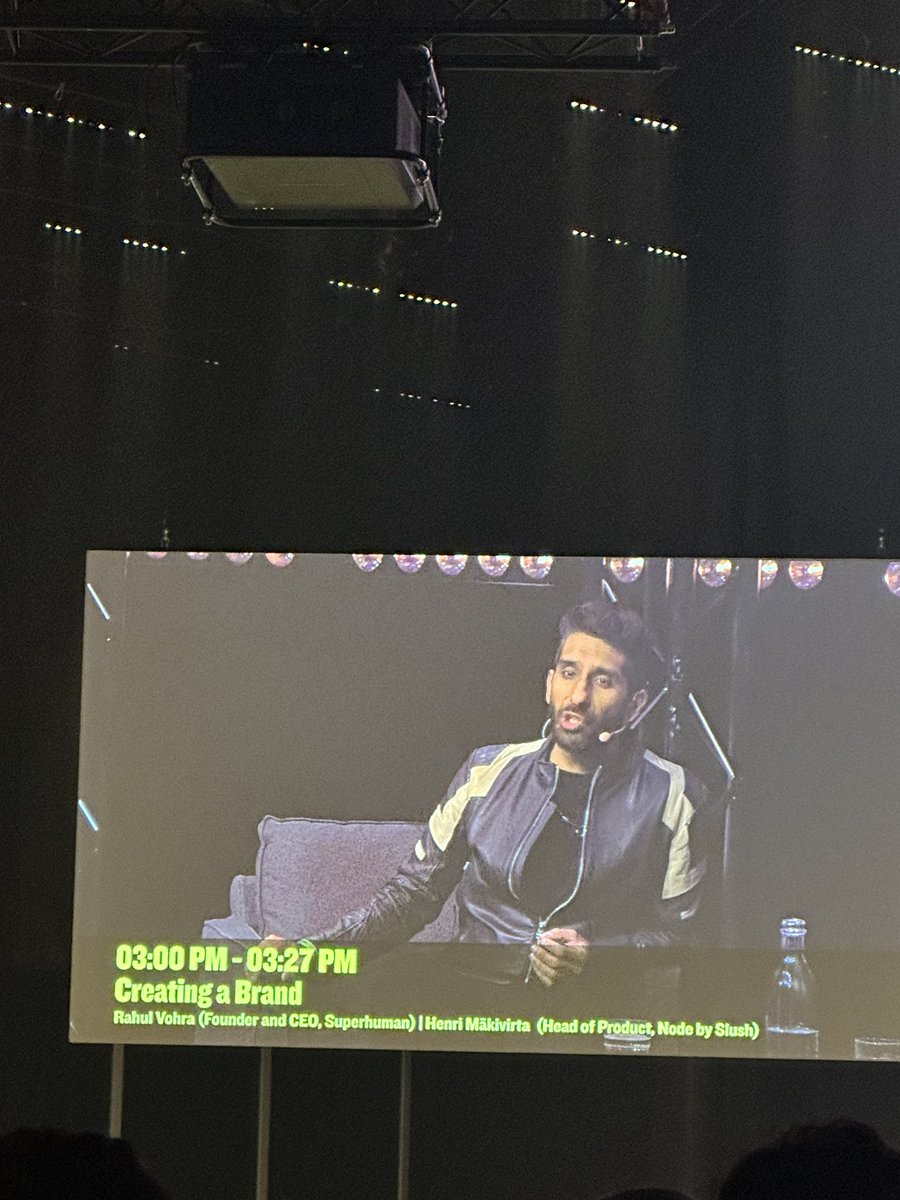 “Most growth of tech companies comes from word of mouth - the brand” <a href="/rahulvohra/">rahulvohra</a> of <a href="/Superhuman/">Superhuman Mail</a> at <a href="/SlushHQ/">Slush</a>