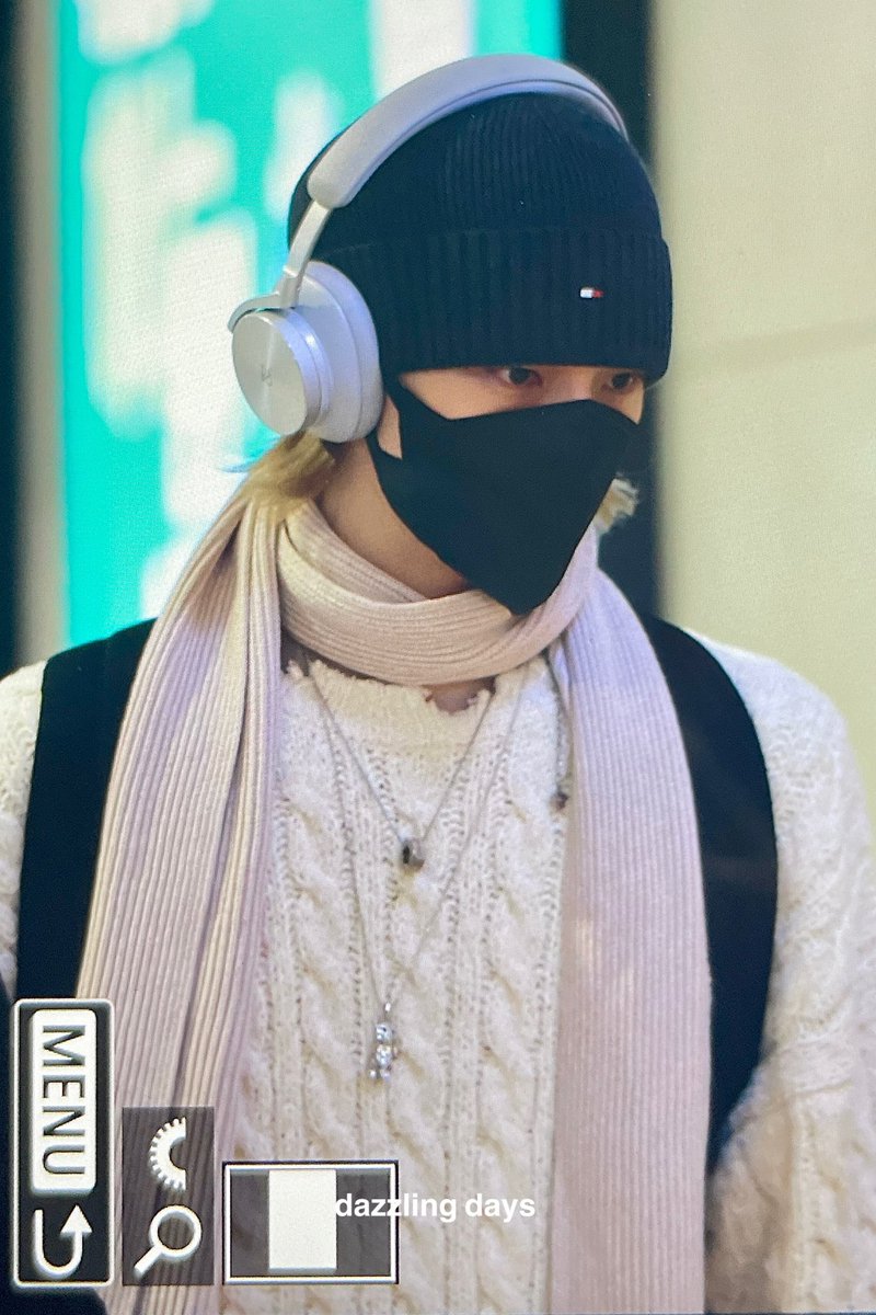 The necklace hyunjin was wearing in the airport is a birthstone