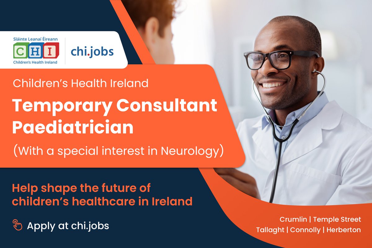 Join the team driving innovation in children's healthcare. Applications are invited for the role of Temporary Consultant Paediatrician with a special interest in Neurology. Apply here: ow.ly/o1En50QcSRq
