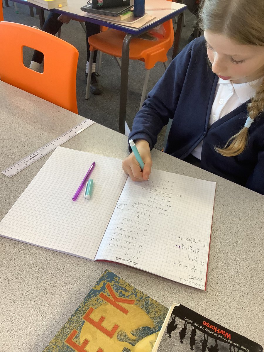 StHelensYear5's tweet photo. Mrs Featherstone’s arithmetic group are working so hard identifying percentages of amounts! ➗✖️ @MathsatStHelen1 @PrincipalSTH @STHAssistantHT https://t.co/C3BzBZ7bdx
