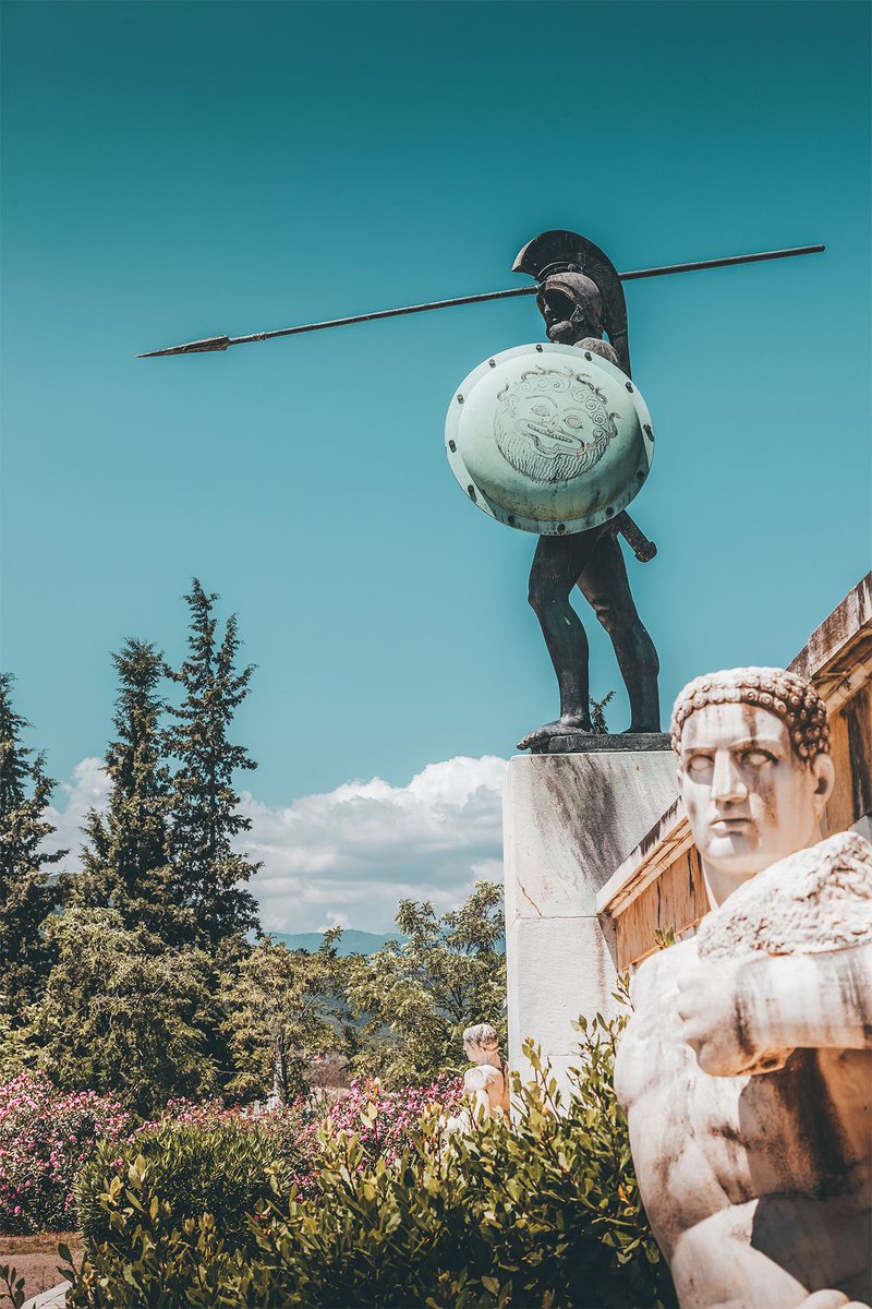 When Xerxes demanded the Greek coalition at Thermoplyae, led by the Spartans, to surrender and lay down their weapons, King Leonidas responded, "Come and get them."

This statue at Thermoplyae commemorates the battle.

#Greece #spartan #persia #History