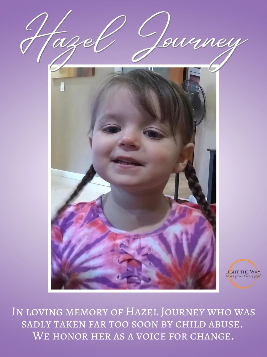 Today, November 30 is Sweet Hazel Journey's angel anniversary. Hazel was a precious light in the lives of those who loved her most. We honor Hazel as a voice for change for foster care children & victims of child abuse. #HazelHoman #DCYFFailedMe