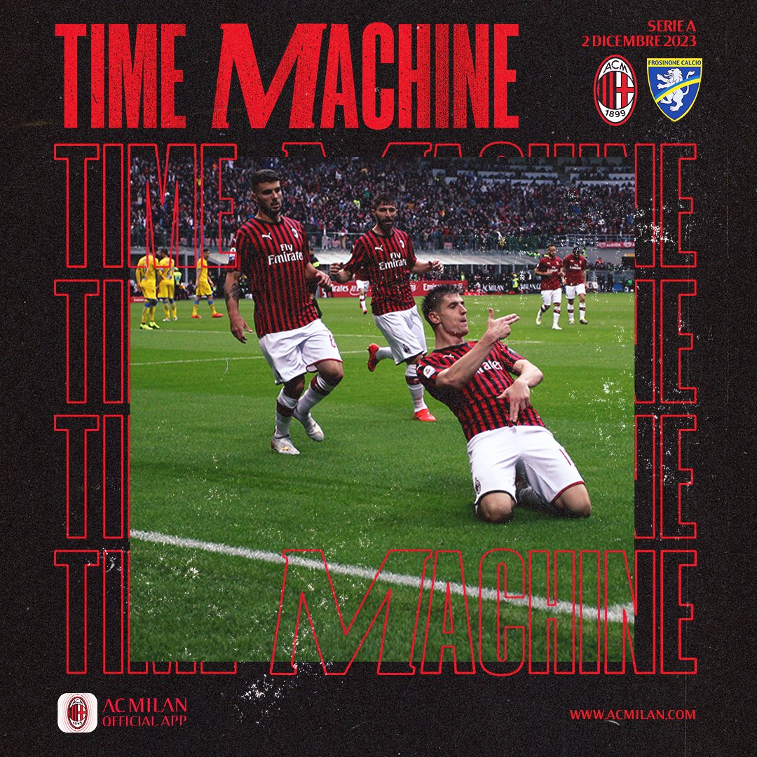 acmilan's tweet photo. 🎯 Time Machine 🎯
Maggio 2019, Piątek fa centro: riviviamo quel #MilanFrosinone 

#SempreMilan