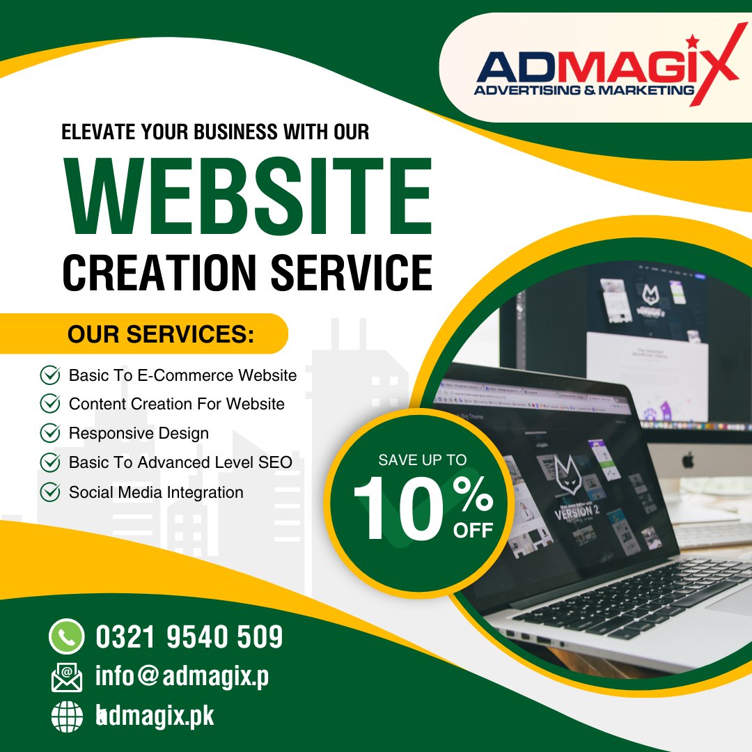Admagix's tweet photo. Revolutionize Your Online Presence with Our Expertise! 🚀✨
Experience
Call Us Now: 0321 9540509
Email: info@admagix.pk
Website: https://t.co/hyF3KX6usu
#ResponsiveDesign, #WebDevelopment, #WebsiteDesign, #UXDesign, #FrontEndDevelopment, #BackEndDevelopment, #EcommerceWebsite, https://t.co/KhXnaKgr3x