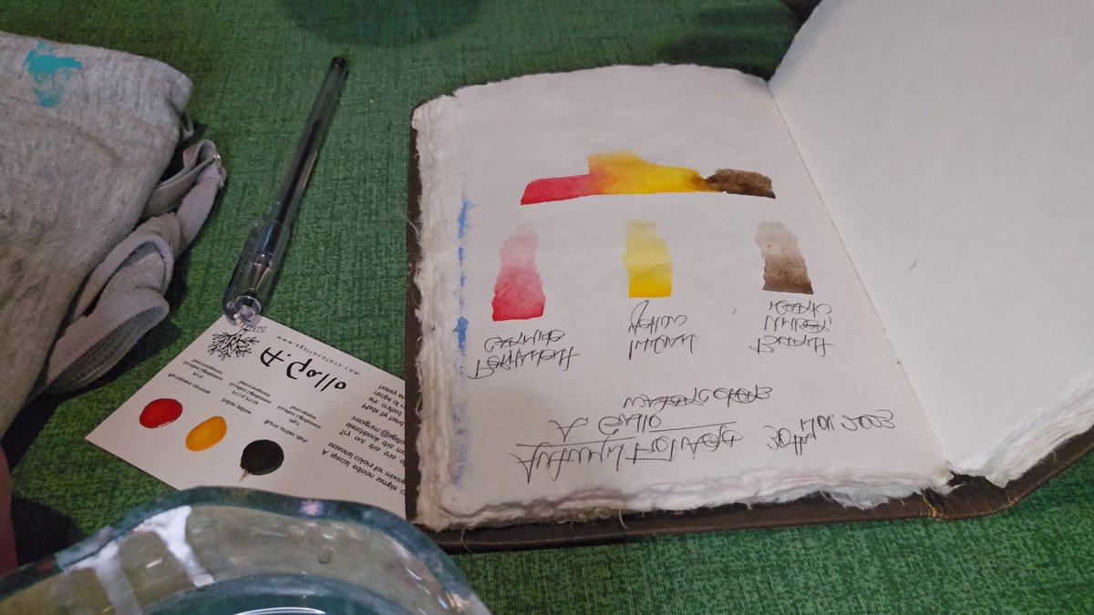 eclecticnomad's tweet photo. Don't mind me, just doing a little color swatching.
#newartsupplies #colorswatches #handmadewatercolors #playtime #arttime #autumncolors #watercolorartist https://t.co/m48blqRqwY