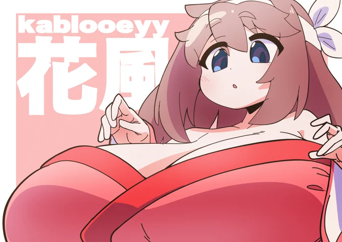 仂イカさんのコミッション「こんにちは!また風の花のリクエストをしたいのですが。胸がすごく大きい子でお願いします。ポーズや表情はお任せします!」  #Skeb #Commission より 
