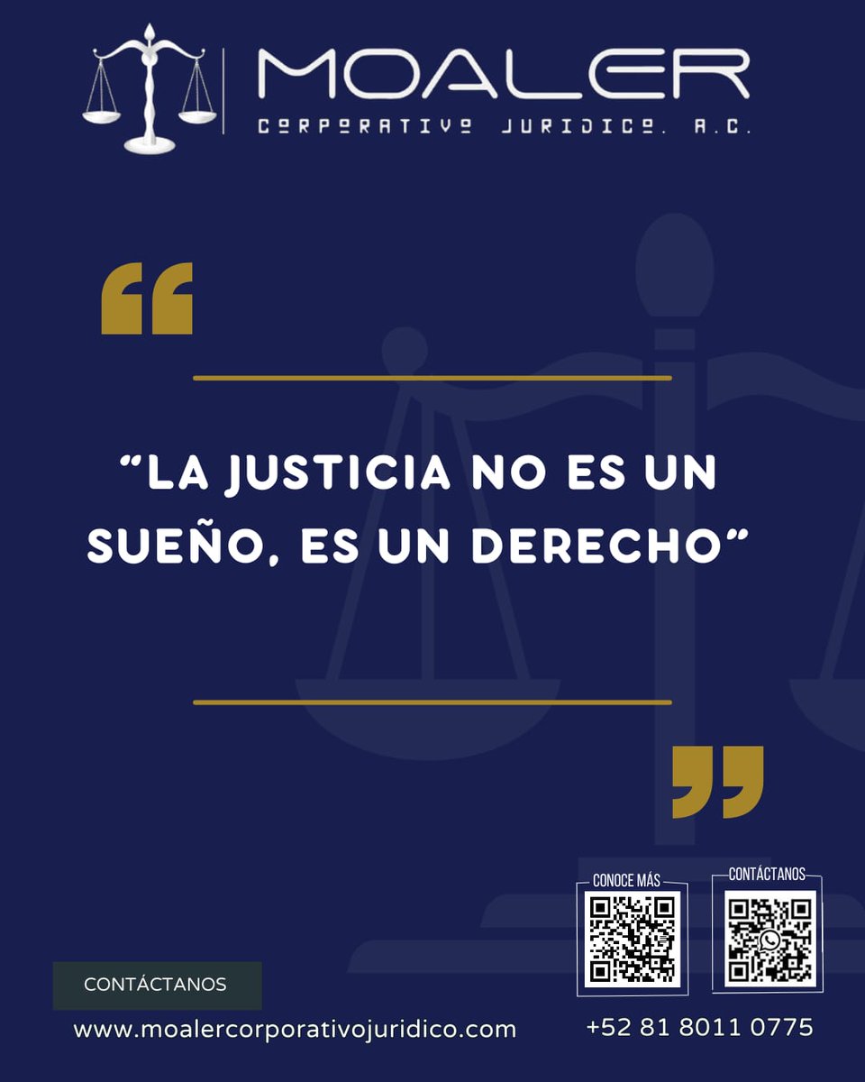 "La justicia no es un sueño, es un derecho"