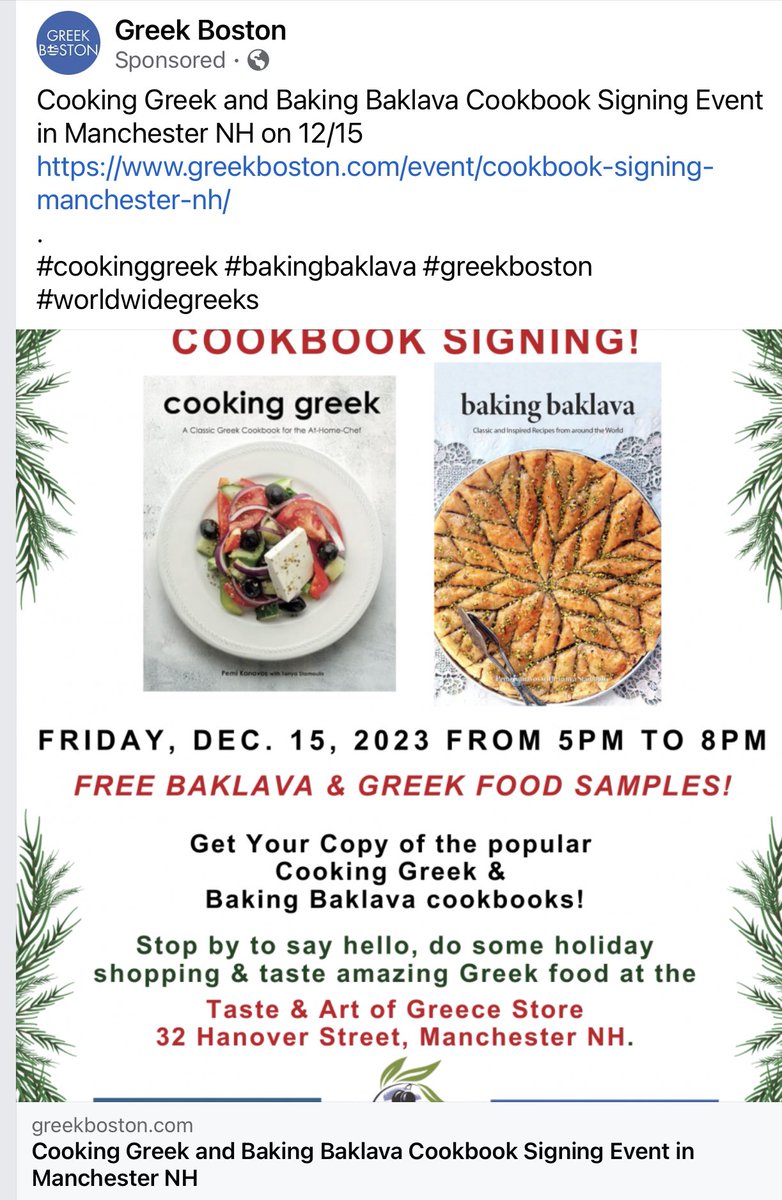 It will be a yummy event🥮
#cookinggreek
#bakingbaklava
#greekboston
#worldwidegreeks
#tagmanchesternh