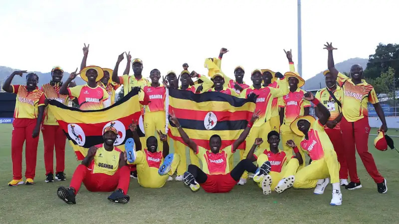 Uganda qualified for the Men's T20 World Cup for the first time with a nine-wicket victory over Rwanda in African qualifying.

#UgandaAtT20WC #UgandaRwandaT20 #UgandaQualifiesT20WC #RwandaVsUgandaT20 #T20WorldCupQualifier #UgandaMakesHistory #hacker #TonyBlair #BreakingNews