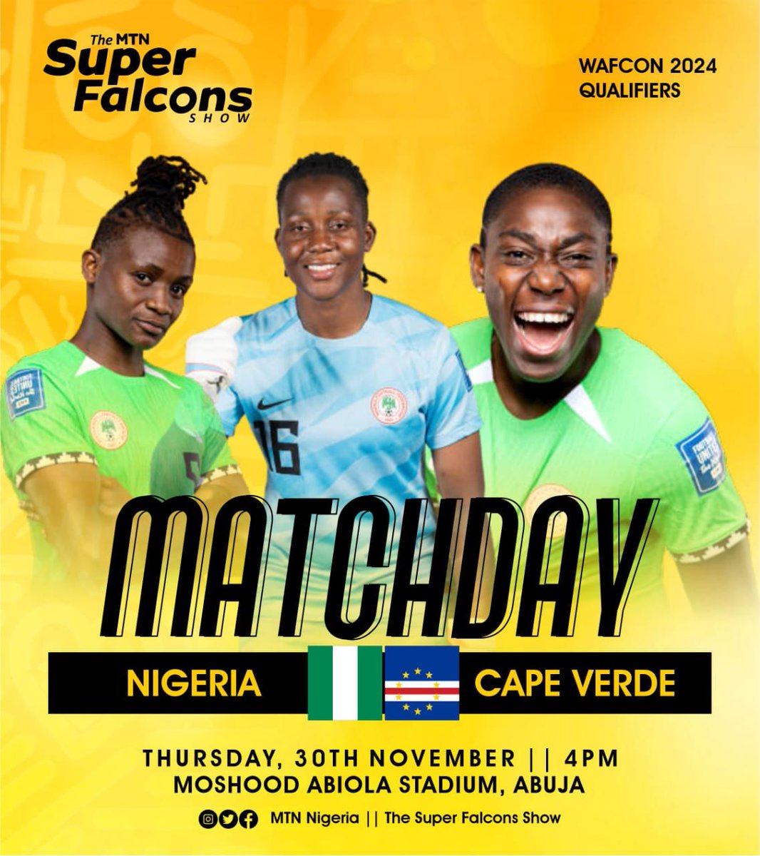 Let's support Falcons to win.
4pm is the kick-off time...