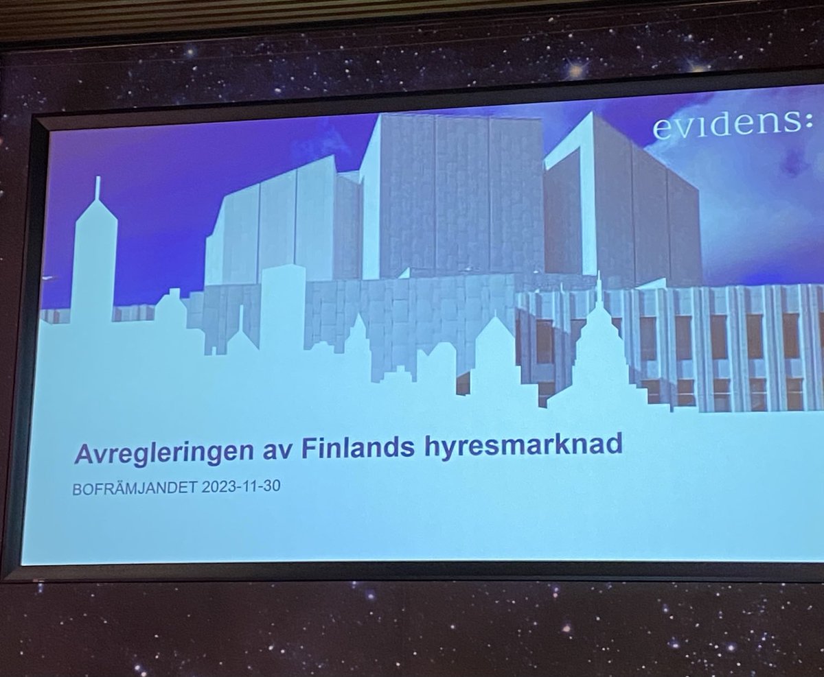 På seminarium om hyperaktuellt ämne när bostadsbyggandet tvärnitat i Sverige … precis som det gjort i Finland när 80-talet övergick i 90-tal.