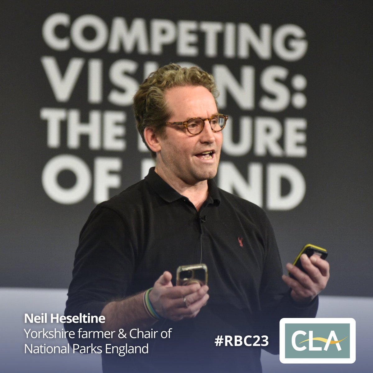 CLAtweets's tweet photo. Can #farming ever really be truly #naturefriendly? 🚜

Speaking in the first of our thought-provoking sessions at #RBC23, our panel:
• Neil Heseltine, Yorkshire farmer &amp; Chair of @natparksengland
• Tim Hopkin, Founder of @thelandapp
• Nic Renison, Cumbria farmer &amp; @NFFNUK https://t.co/0fOtZhnUkP