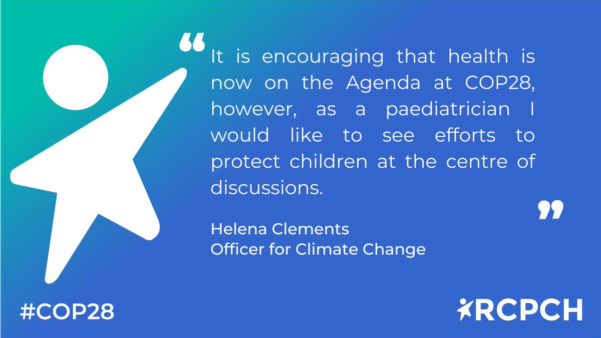 RCPCHtweets's tweet photo. 📢Today we've sent a letter to the #COP28 Presidency and Health Team, urging the prioritisation of child health in climate change mitigation and adaptation efforts. 👇1/2 https://t.co/xueNBypzfr