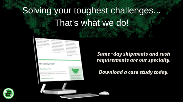 SandmeyerSteel's tweet photo. Same-day shipments and rush requirements are our specialty. We're available 24/7/365 to address your material needs, on your time, no matter when they arise. See how we've solved our customers' toughest product and delivery challenges https://t.co/LiFgqAmSAI https://t.co/C7zPaD1CFu