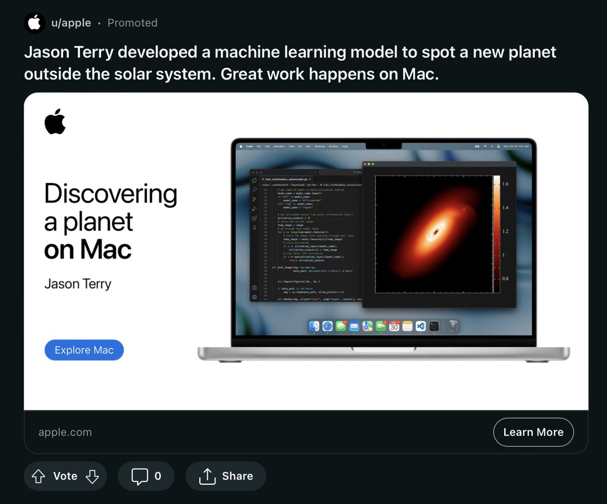 This is a well targeted ad in the sense that I also mostly use my Mac to make <a href="/matplotlib/">Matplotlib</a> plots