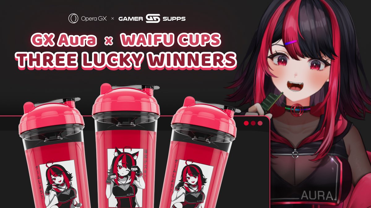 Gamer Supps Waifu Cups x Emiru Creator Cup - Shaker Cup & Sticker