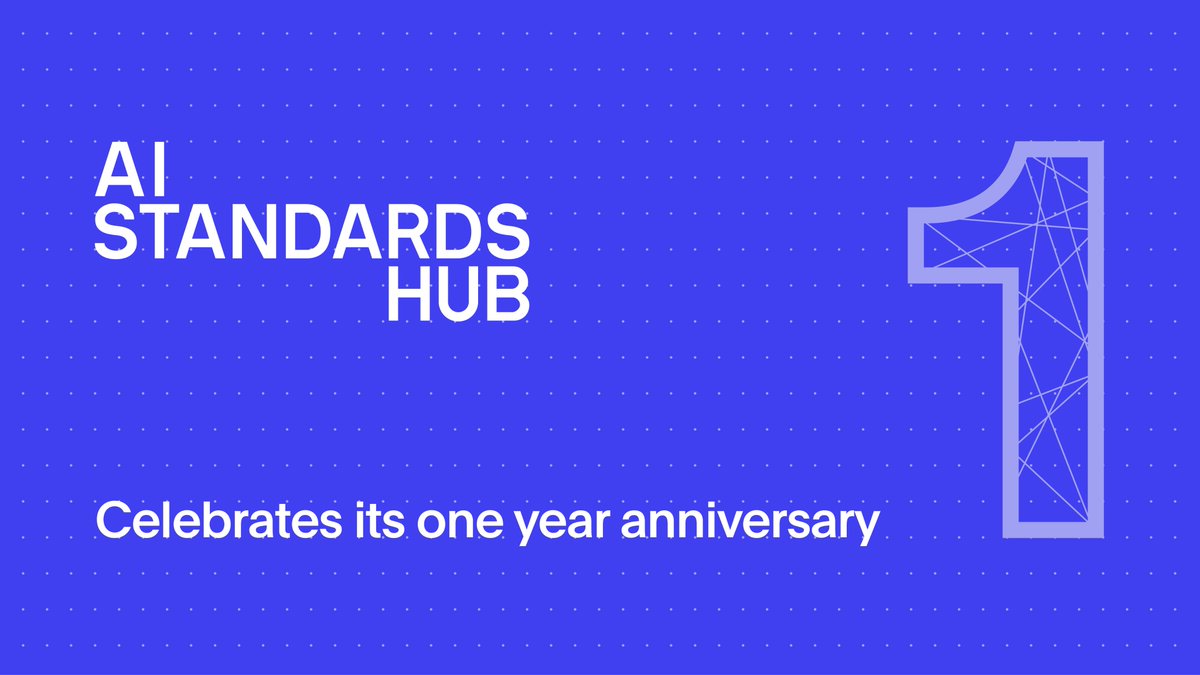 Launched in October 2022, the Hub recently passed its one year anniversary. 

We looked back at highlights from the first year of the AI Standards Hub ⬇️

aistandardshub.org/ai-standards-h…
