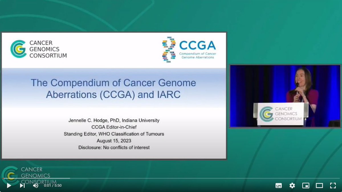 Happy to announce that our CCGA Editor-in-Chief, <a href="/HodgeJennelle/">Jennelle C. Hodge</a>'s talk at #CGCAnnual2023 is now available on YouTube: youtu.be/0ABSZIagwM0. 
<a href="/CG_Consortium/">Cancer Genomics Consortium (CGC)</a>