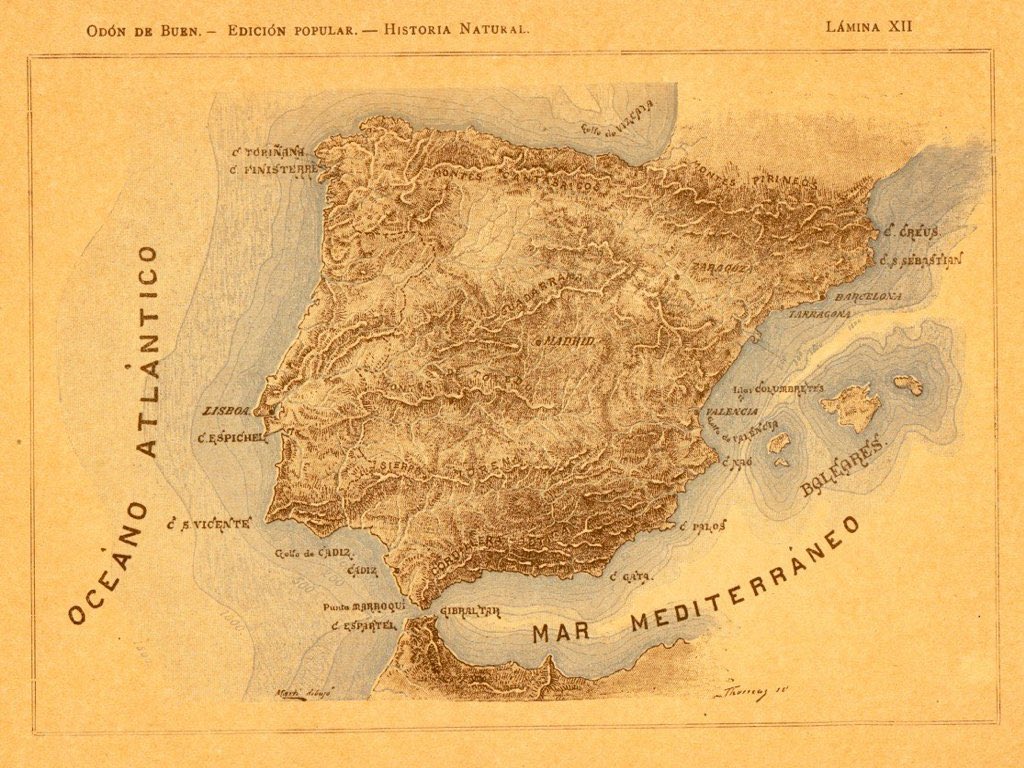 Last day of the 2023 #30DayMapChallenge - Day 30: 'My favourite...'

#Bathymetry map of Iberia published by Odón de Buen, professor at @UniBarcelona and the founder of @IEOoceanografia, in 1896. 

@Calvoroy @seabed2030 @EMODnet #odonizando #maps