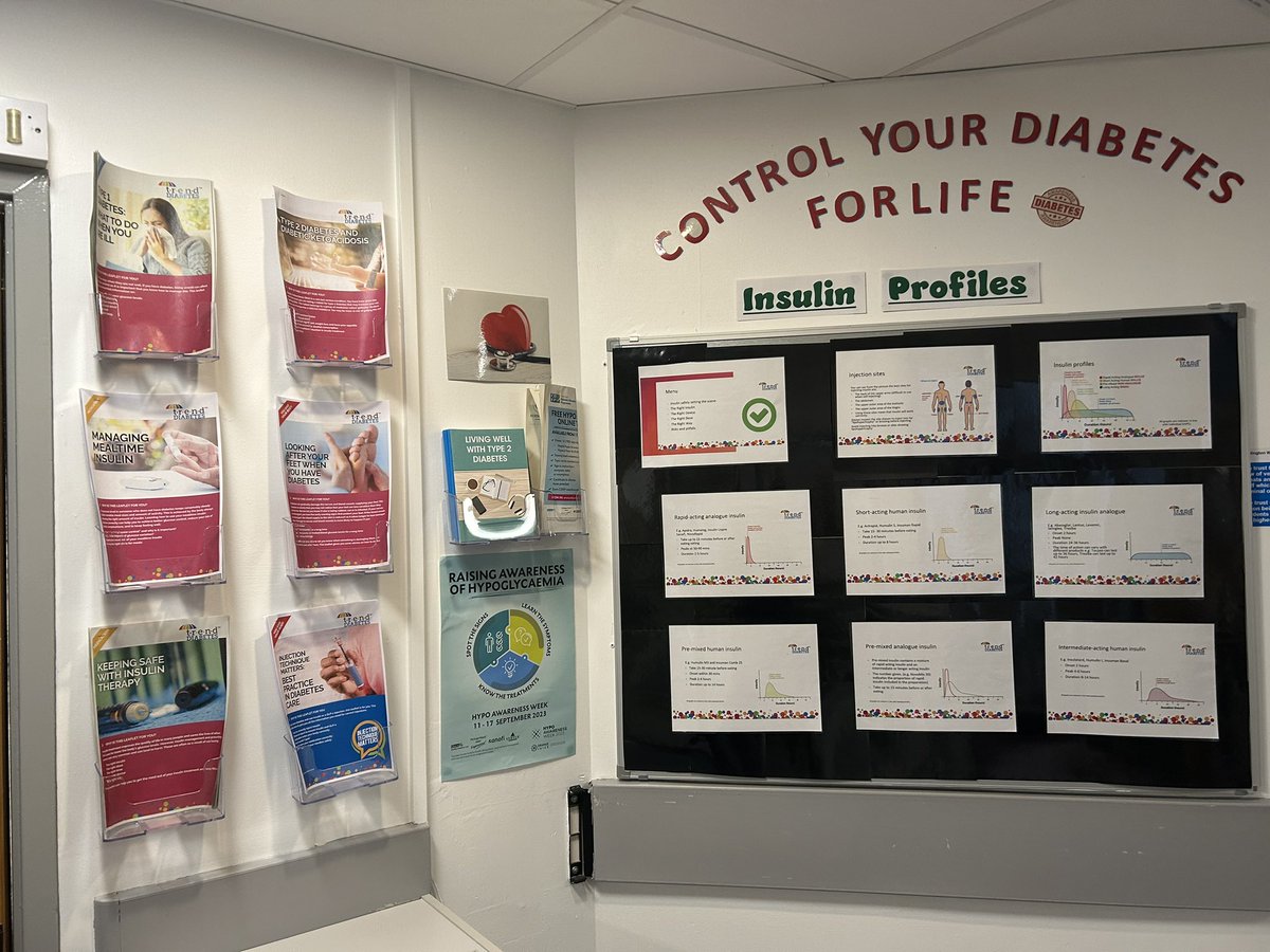 Cascading some of the learning from yesterdays Diabetes update to our team through a wall display 😎🤩 #knowledge #update #team #LifeLongLearning #nursing